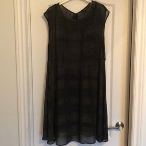 Flowy sheer dress in Tartan